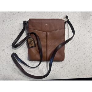 Ralph Lauren Brown Leather Crossbody Bag